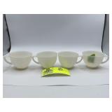 Anchor Hocking Sandwich Ivory Milk Glass Punch Cup