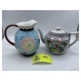 Vintage Seymour Mann Chrysanthemum Majolica Pitche