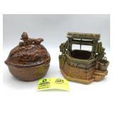 Squirrel on Nut Covered Dish, McCoy Pottery wishin