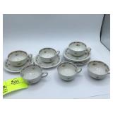 Bareuther & Co Tea Cups and Saucers, White Tea Cup