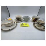 Gold Gild White Tea Cup and Saucer by Saxon China,