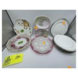 Yellow Rose Floral Plate by Haviland and Co - Anti