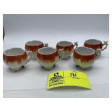 Set of 6 footed tea cups