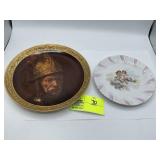 Cherubs Beaded Edge Portrait Plate, and a Gorham M