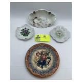 Small Reticulated Floral Plate, Small White Trinke