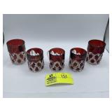 Ruby Flashed Block Pattern EAPG Mug - Your Choice,