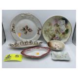 Misc porcelain plates, platters, dishes, etc.