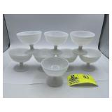 Hazel Atlas Modern tone Platonite Milk Glass Sherb