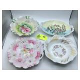 Floral Oval Dish, RS Prussia iris mold floral cake