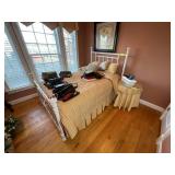 FULL SIZE METAL BED FRAME, WHITE