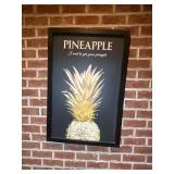 DECORATIVE WALL ART, METAL AND PINEAPPLE