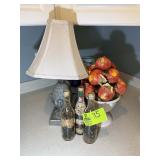 TABLE CENTER PIECE, LAMP, ETC