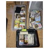 THREE TOTES OF MISC BOOKS, VARIOUS TITLES AND AUTH