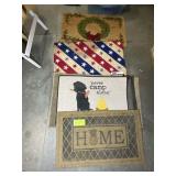 GROUP OF DOOR MATS, HOME, CHRISTMAS, DOG THEMED