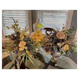 GROUP OF TABLE CENTER PIECES, FLORAL AND LEMON