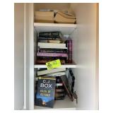 THREE SHELVES OF ASSORTED BOOKS, VARIOUS TITLES AN