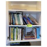 TWO SHELVES OF MISC COOK BOOKS
