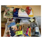 GROUP OF OFFICE SUPPLIES, TAPE, PENS, PENCILS, ETC