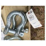 Pair of Landhonor Unused 1 1/8in 9.5 ton Anchor Sh