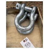 Pair of Landhonor Unused 1.25in 12 ton Anchor Shac