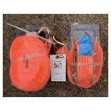 Pair of 2 Landhonor Unused 2inx27ft 5 ton Ratchet