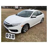 2018 White Honda Civic 4 door