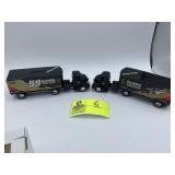 PAIR OF ERTL DIECAST METAL BANKS, ALLIANCE RACING,