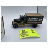 ERTL 1931 HAWKEYE MOTOR TRUCK BANK, ALLIANCE RACIN