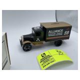 ERTL 1931 HAWKEYE MOTOR TRUCK BANK, ALLIANCE RACIN