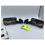 PAIR OF ERTL DIECAST METAL BANKS, ALLIANCE RACING,