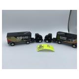 PAIR OF ERTL DIECAST METAL BANKS, ALLIANCE RACING,