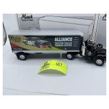 1ST GEAR 1960 MODEL B-61 MACK TRACTOR AND TRAILER,