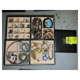 GROUP OF WOMENS COSTUME JEWELRY, NECKLACES, EARRIN