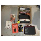 GROUP OF AUTOMOTIVE ITEMS, JUMPER CABLES, AIR COMP