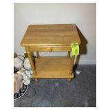 ONE DRAWER SIDE TABLE, 18 IN X 13 IN X 23 IN, NO C