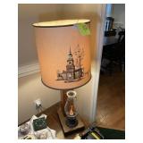 INDEPENDENCE HALL WOODEN TABLE LAMP, 30 IN TALL