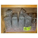 GROUP OF TEA AND WATER GLASSES