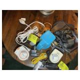 GROUP OF TIMERS, EXTENSION CORD AND ALPEN BINOCULA