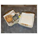 GROUP OF WICKER BASKETS, ONE LONGABERGER