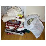 GROUP OF PLACE MATS AND TABLE CLOTHS