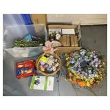 GROUP OF HOLIDAY DECOR, EASTER, CHRISTMAS, CANDLES