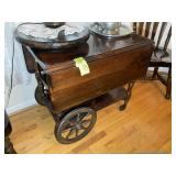 ETHAN ALLEN DROP LEAF TEA CART, 32 IN X 40 IN X 29