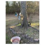 PAIR OF SHEPARD HOOKS AND BIRD HOUSES