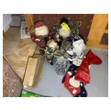 GROUP OF SANTA FIGURINES, APPROX 18 IN TALL