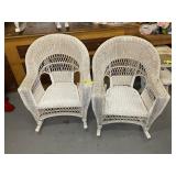 PAIR OF PLASTIC WICKER STYLE ROCKERS