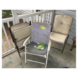 GROUP OF 3 FOLDING PATIO CHAIRS