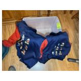 PAIR OF NAVY AND RED FLEECE LINED FRONT ZIP HOODIE