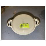 LECREUSETT, CAST IRON ENAMEL PAN WITH LID