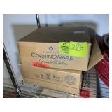 CORNING WARE FRENCH WHITE, MEAL MUGS, TWO SETS OF