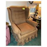WING BACK UPHOLSTERED ARM CHAIR